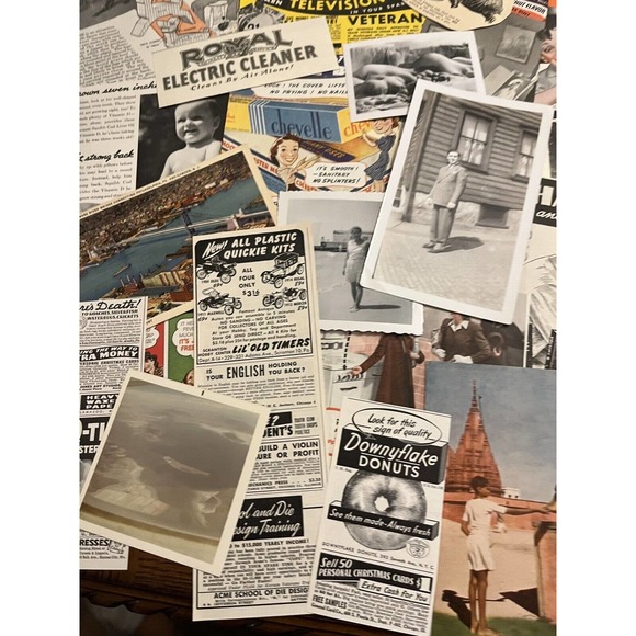 Huge 50+ Pc Vintage Ephemera Lot B&W Photos Advertising Postcards Snapshots Etc - Picture 10 of 16